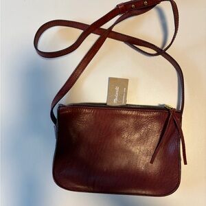 Madewell NWT Burgundy Leather Crossbody Bag